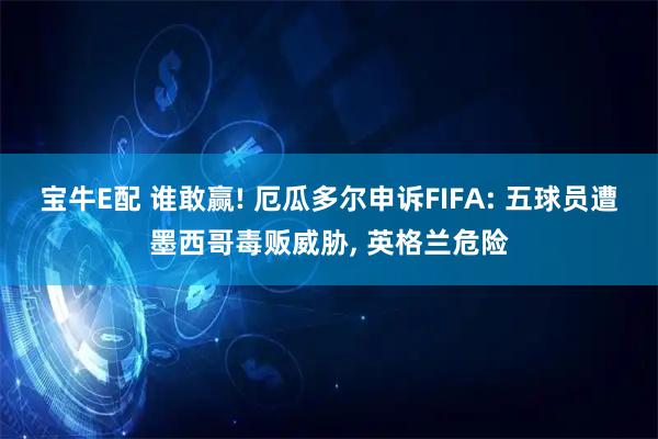 宝牛E配 谁敢赢! 厄瓜多尔申诉FIFA: 五球员遭墨西哥毒贩威胁, 英格兰危险