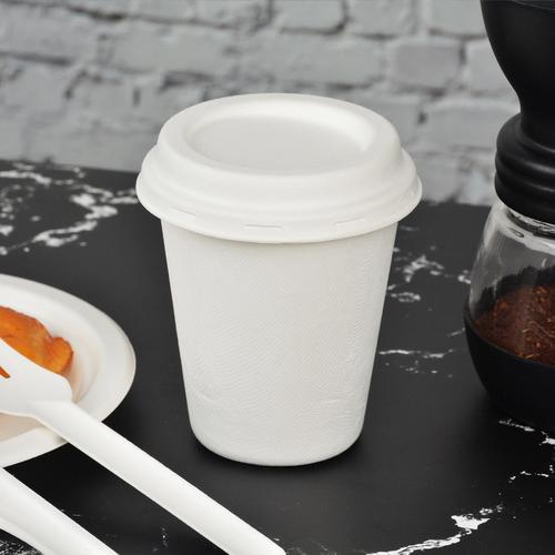 环保一次性纸杯甘蔗渣可降解咖啡杯外带奶茶冷饮杯热饮吸管杯